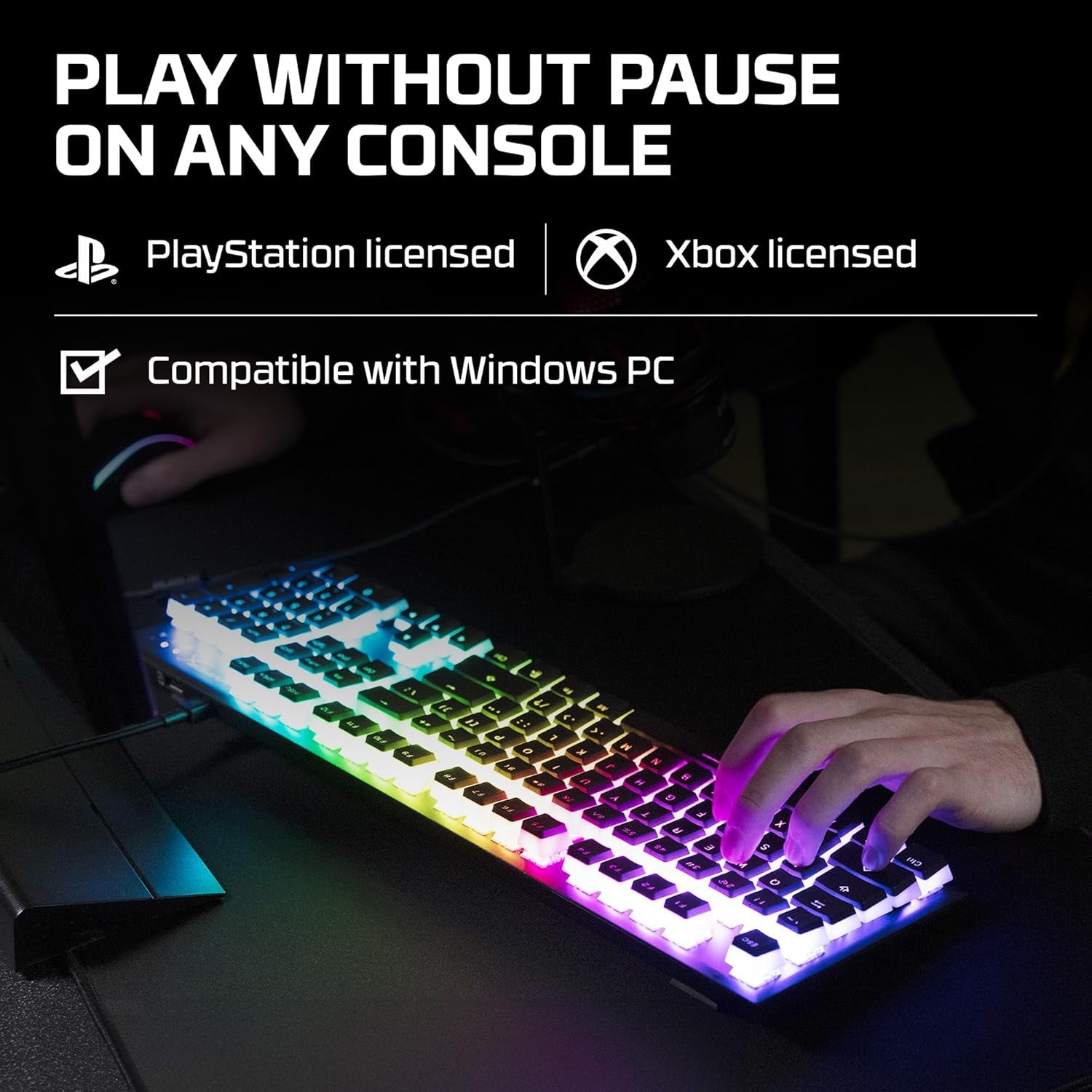 Alloy Origins - Mechanical Gaming Keyboard, Software-Controlled Light & Macro Customization, Compact Form Factor, RGB LED Backlit - Clicky  Blue Switch,