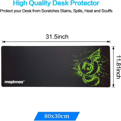 Large Mouse Pad Extended Speed Gaming Mouse Pad Fly Dragon Mouse Pad Gamer Office Computer Mouse Mat (A-Green)