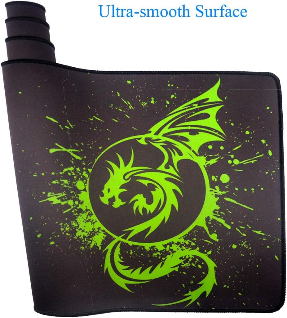 Large Mouse Pad Extended Speed Gaming Mouse Pad Fly Dragon Mouse Pad Gamer Office Computer Mouse Mat (A-Green)